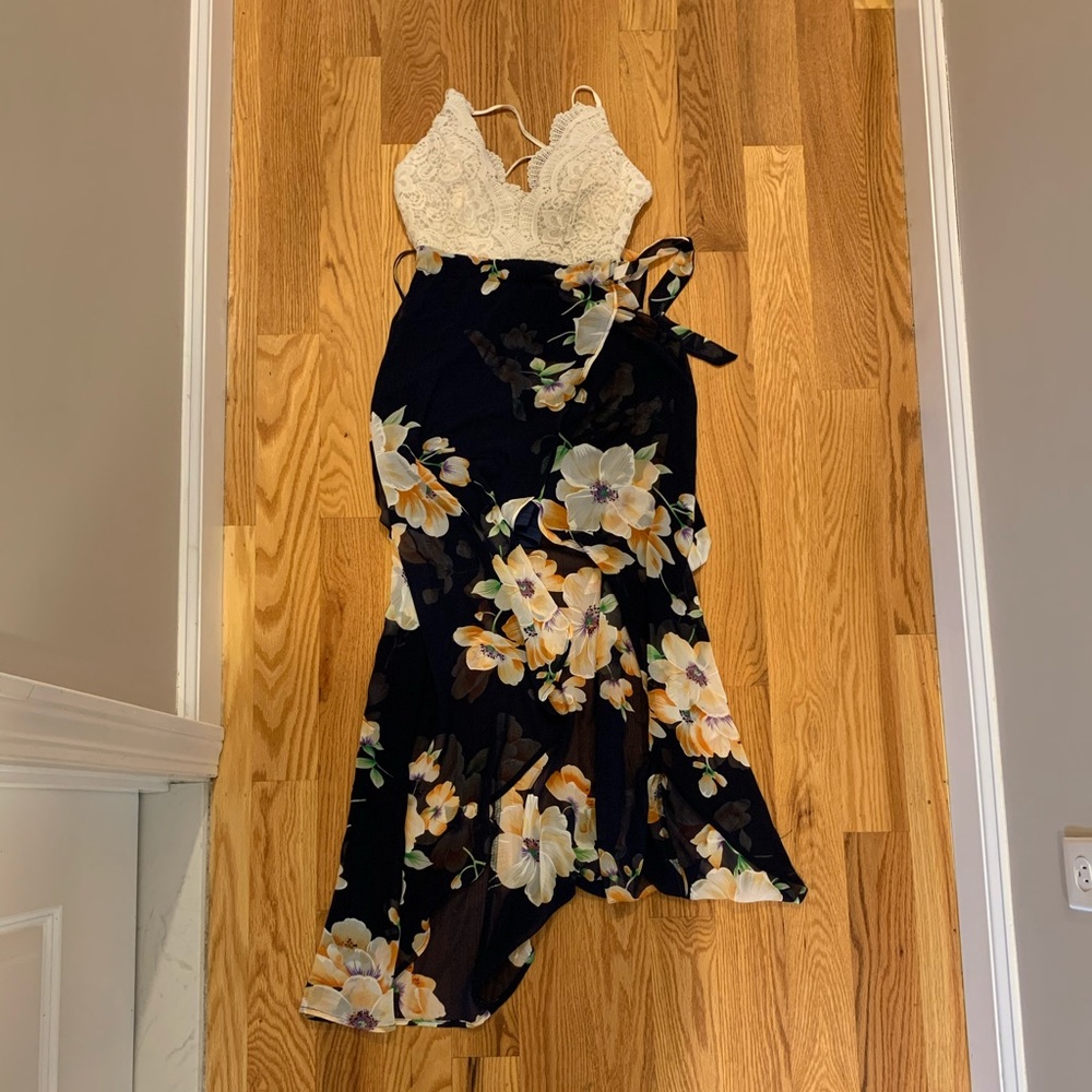 Lace top dress